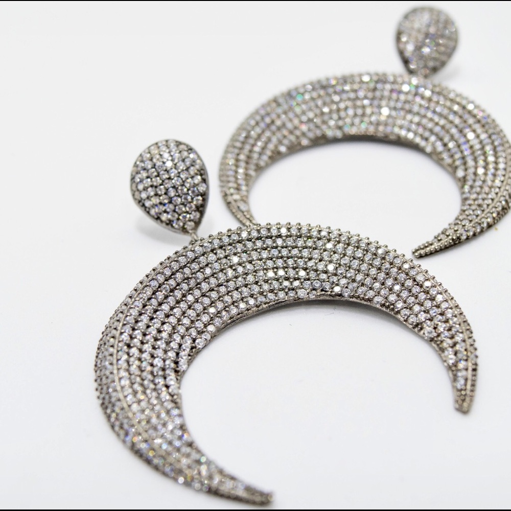 Glam earrings - .925 SS & Swarovski crystals